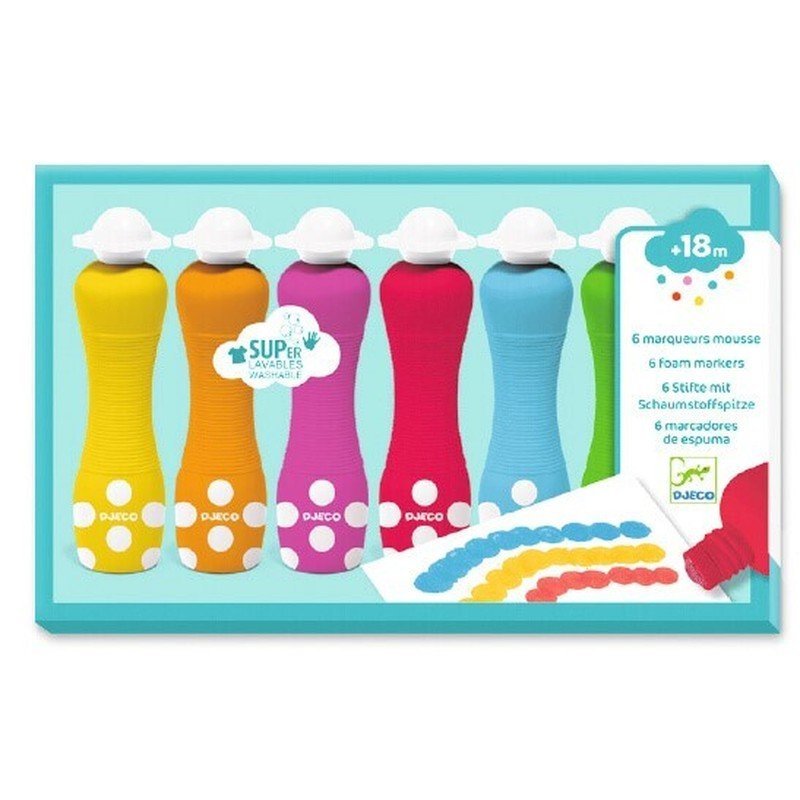 Colores para peques 6 marcadores de espuma