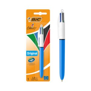 BIC 4 Colores Original Bolígrafos Retráctiles Punta Media (1,0 mm) - Blíster de 1 Unidad