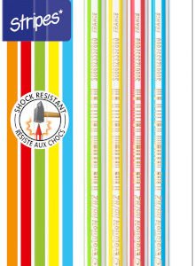 BIC Evolution Stripes Lápices de Grafito  HB - Varios Colores de Cuerpo, Pack de 4