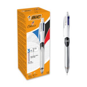 BIC 4 Colores 3+1HB Bolígrafo y Portaminas – Caja de 12 Unidades
