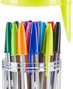 BIC Cristal Original Bolígrafos Punta Media (1,0mm) Colores Surtidos, Tubo de 20 unidades