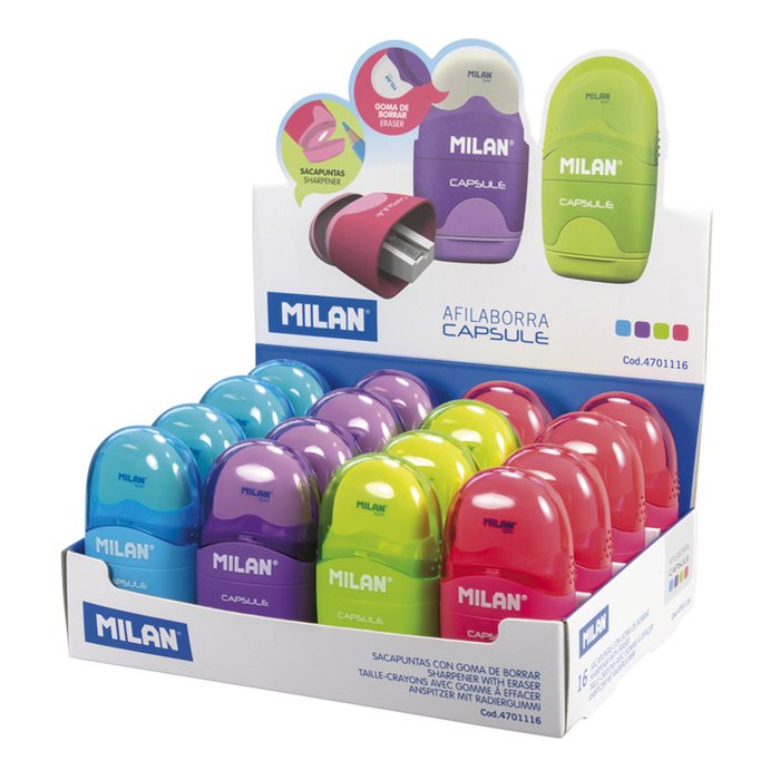 EXPOSITOR 16 AFILABORRAS MILAN CAPSULE COLORES LISOS SURT.