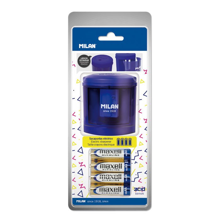 SACAPUNTAS POWER SHARP AZUL BLISTER