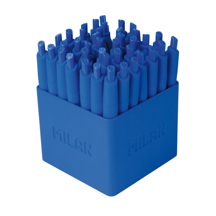 BOLIGRAFO MILAN P1 MINI RUBBER TOUCH AZUL