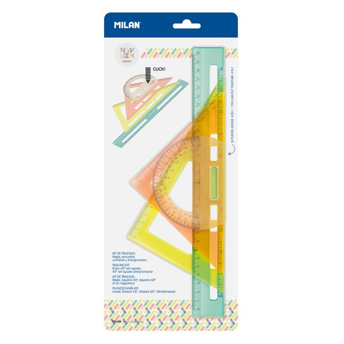 JUEGO DE REGLAS TRANSPARENTES SERIE NEW LOOK