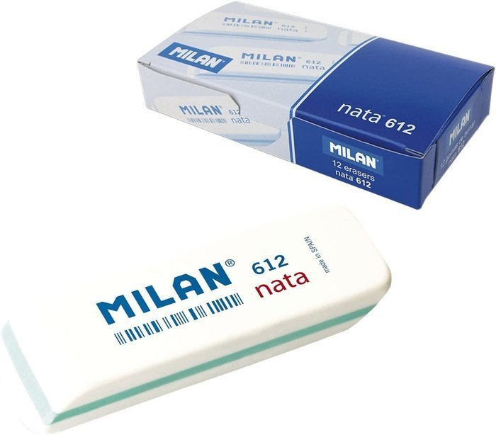CAJA 12 UDS GOMA MILAN 612 PLASTICO NATA